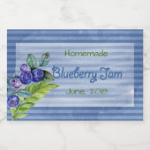 Blauwe bessenjam bewaart voedselcontainer etiket (Enkel label)