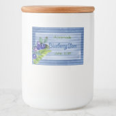 Blauwe bessenjam bewaart voedselcontainer etiket (Voorkant)