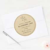 Blauwe bessenjam verpakkings pot sticker label (Envelop)