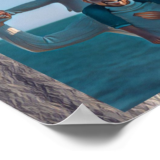 Blauwe beste opa ooit poster (Hoek)