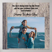 Blauwe beste opa ooit poster (Voorkant)