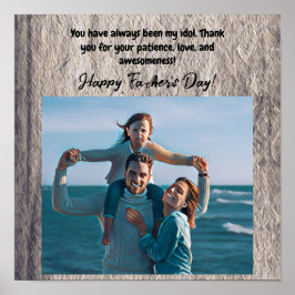 Blauwe beste opa ooit poster