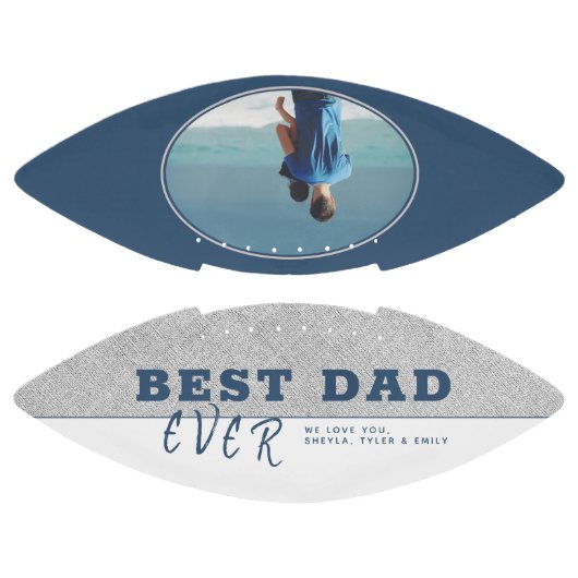 Blauwe beste vader ooit foto van vaders dag american football (Panelen)