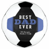 Blauwe beste vader ooit Typografie vaderdag Voetbal (Voorkant)