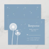 Blauwe beste wensen! RSVP (Voorkant / Achterkant)