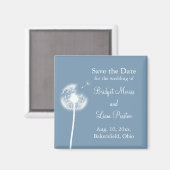 Blauwe beste wensen! Save the date Magneet (Voorkant / Achterkant)