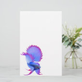 Blauwe Betta-strijder Briefpapier (Staand voorkant)