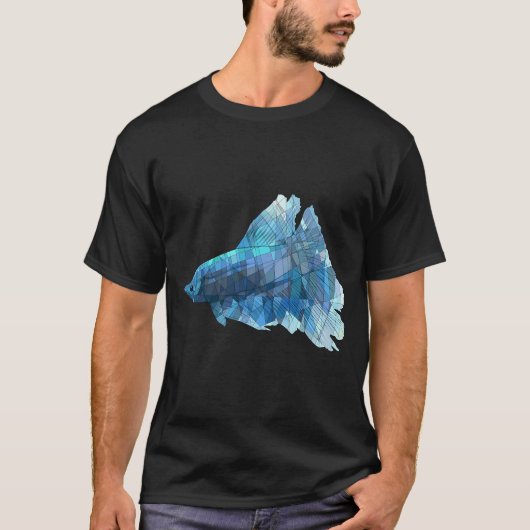 Blauwe Betta T-shirt (Voorkant)