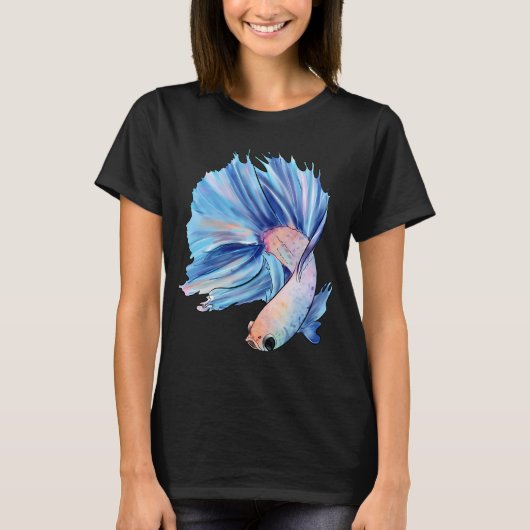 Blauwe Betta T-shirt (Voorkant)