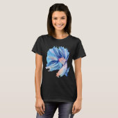 Blauwe Betta T-shirt (Voorkant volledig)