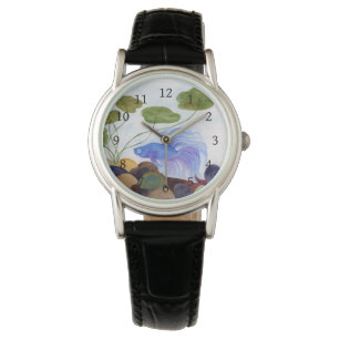 Blauwe Betta Vis Polshorloge Horloge
