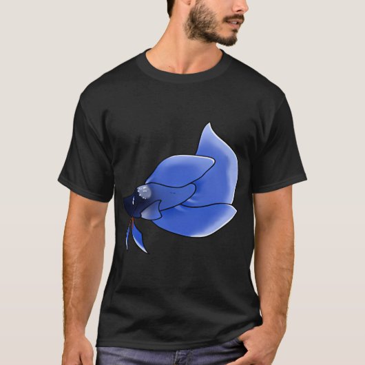 Blauwe Betta Vis T-shirt (Voorkant)