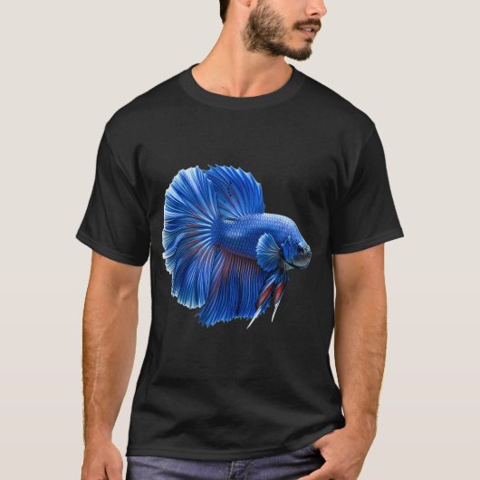 Blauwe Betta Vis T-shirt (Voorkant)