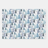 Blauwe beugels met een papiervellen van 3 inpakpapier vel (Voorkant 2)