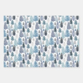 Blauwe beugels met een papiervellen van 3 inpakpapier vel (Voorkant)