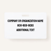 Blauwe beveiliging met aangepaste Logo-id Badge (Achterkant)