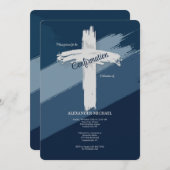 Blauwe bevestiging Modern Kaart (Voorkant / Achterkant)