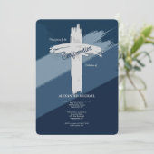 Blauwe bevestiging Modern Kaart (Staand voorkant)