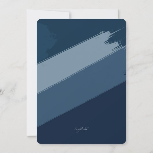 Blauwe bevestiging Modern Kaart (Achterkant)