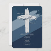 Blauwe bevestiging Modern Kaart (Voorkant)