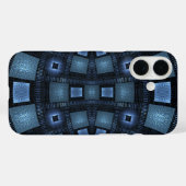 Blauwe Bewegingen Abstract Patroon Case-Mate iPhone Case (Achterkant (horizontaal))