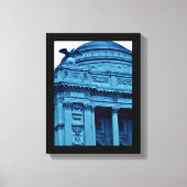 Blauwe bibliotheek canvas afdruk (Voorkant)