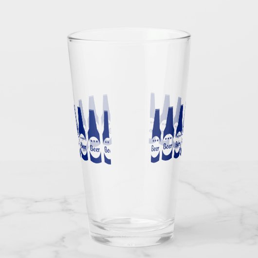 Blauwe bierflessen glas (Rechts)