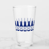 Blauwe bierflessen glas (Voorkant)
