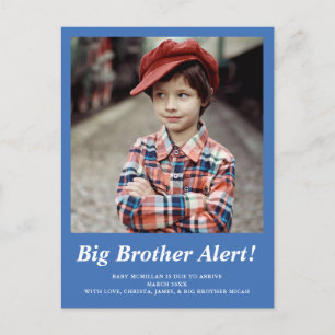 Blauwe Big Brother Foto Zwangerschap Aankondiging