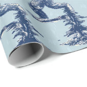 Blauwe Bigfoot in Bos Cadeaupapier (Rol Hoek)