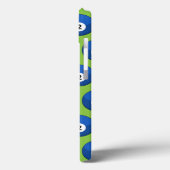 Blauwe biljartbal nummer twee patroon Case-Mate iPhone case (Achterkant / Links)
