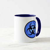 Blauwe biohazard Mok (Voorkant rechts)