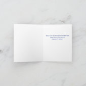 Blauwe Birthday Cake Birthday Wenskaart Kaart (Binnen)