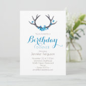 Blauwe Birthday Kaart (Staand voorkant)