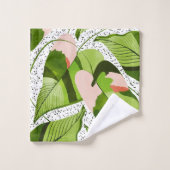 Blauwe bladeren bad handdoek (Wasdoekje)