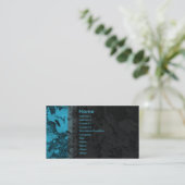 Blauwe bladeren - Blauw Visitekaartje (Staand voorkant)