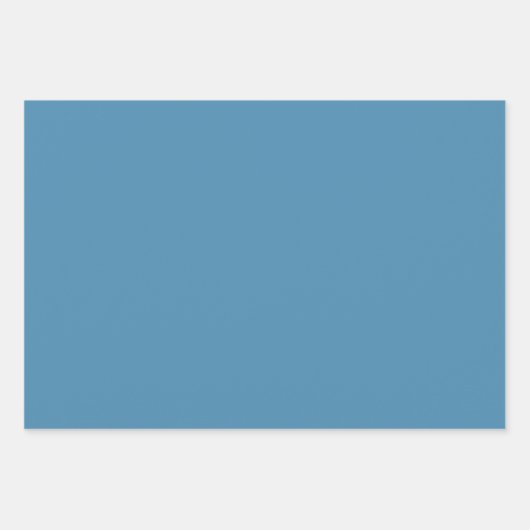 Blauwe bladeren en witte bloemen op donkere achter inpakpapier vel (Voorkant 2)