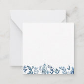 blauwe bladeren gepersonaliseerde notities (Achterkant)
