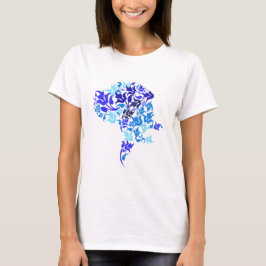 Blauwe bladeren Great Dane T-shirt