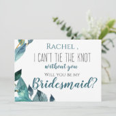 Blauwe bladeren Ik kan de knoop niet Stropdassen z Kaart (Staand voorkant)