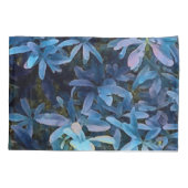 Blauwe Bladeren Impressie Kussensloop (Achterkant-Links)