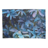 Blauwe Bladeren Impressie Kussensloop (Voorkant-Links)