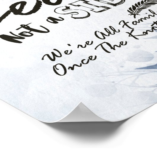 Blauwe bladeren kiezen een stoel die geen zijdehoe poster (Hoek)