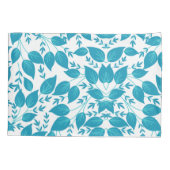 Blauwe bladeren kussensloop (Achterkant)