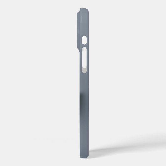 Blauwe bladeren met dauw iPhone Case (Achterkant / Links)