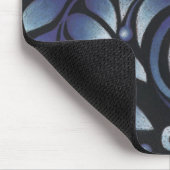 blauwe bladeren muismat (Hoek)