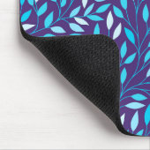 blauwe bladeren muismat (Hoek)