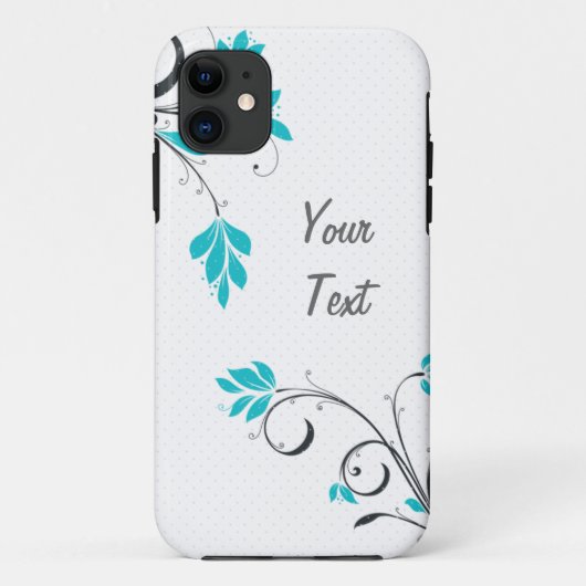 Blauwe Bladeren - Personaliseer Case-Mate iPhone Case (Achterkant)
