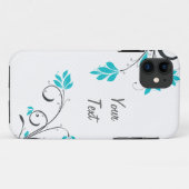 Blauwe Bladeren - Personaliseer Case-Mate iPhone Case (Achterkant (horizontaal))