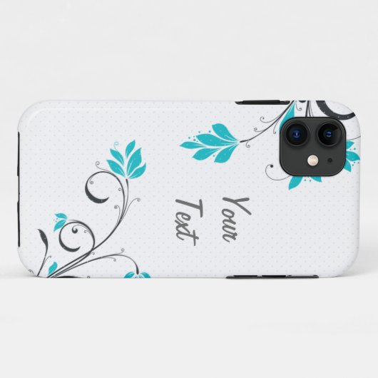 Blauwe bladeren - Persoonlijk Case-Mate iPhone Case (Achterkant (horizontaal))